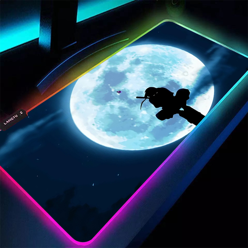 Esports Gaming Pad - แผ่นรองเมาส์ RGB ขนาดใหญ่ 90x40 ซม. นารูโตะ