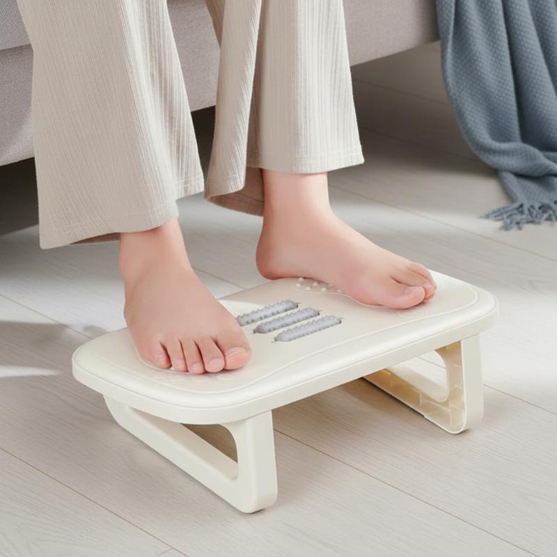 Footrest Under Desk - ที่วางเท้าใต้โต๊ะตามหลักสรีรศาสตร์พร้อมลูกกลิ้งนวด, ที่วางเท้าสำนักงานแบบพกพา จัดส่งรวดเร็ว
