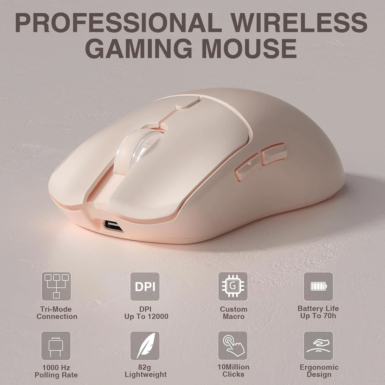 Esports In Gaming - AULA SC580X ไตร-โหมดเมาส์เกมมิ่งไร้สาย 12000DPI PAW3325 500mAh