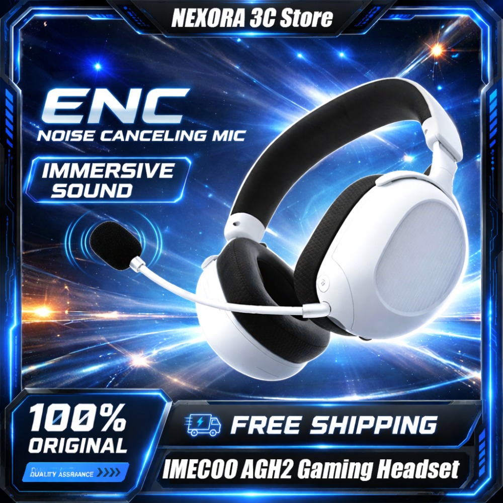Esports Gaming Platform - IMECOO AGH2 หูฟังสำหรับเล่นเกมอีสปอร์ตแบบติดศีรษะ 2.4G/บลูทูธไร้สาย โหมดคู่ การเชื่อมต่อหลายแพลตฟอร์ม