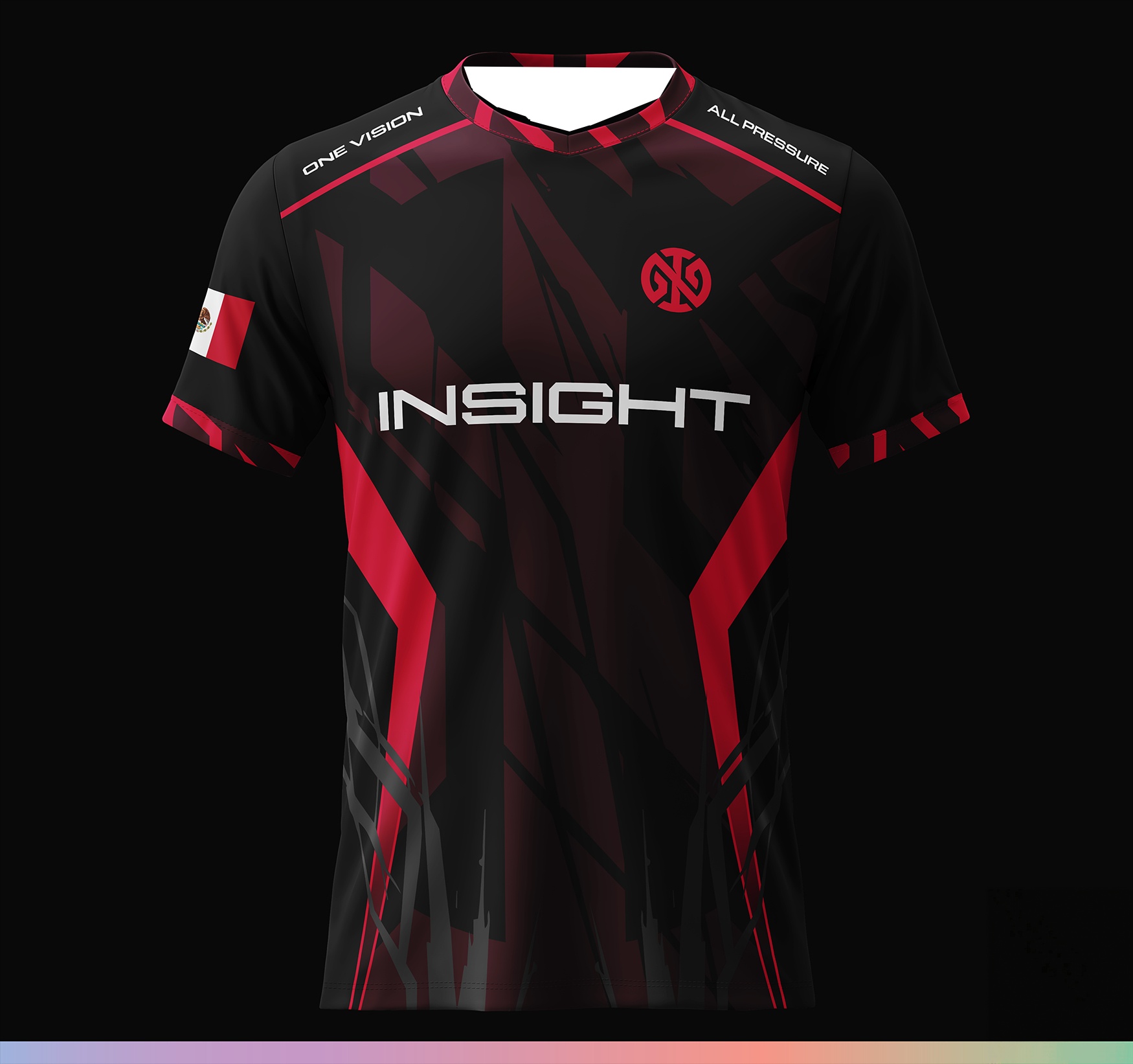 Esports Gaming Teams - เสื้อแข่งอีสปอร์ต INSIGHT รุ่นใหม่ 2026 พิมพ์ลายธงชาติเม็กซิโกแบบ 3D