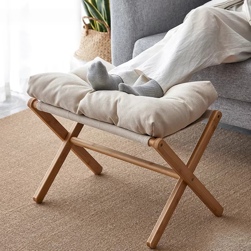 Footrest Under Desk - เก้าอี้พักเท้าปรับระดับได้พร้อมเบาะนุ่มสไตล์โมเดิร์น สำหรับห้องนั่งเล่น พักขาใต้โซฟา รองรับสรีระใต้โต๊ะ รุ่น JJ1783
