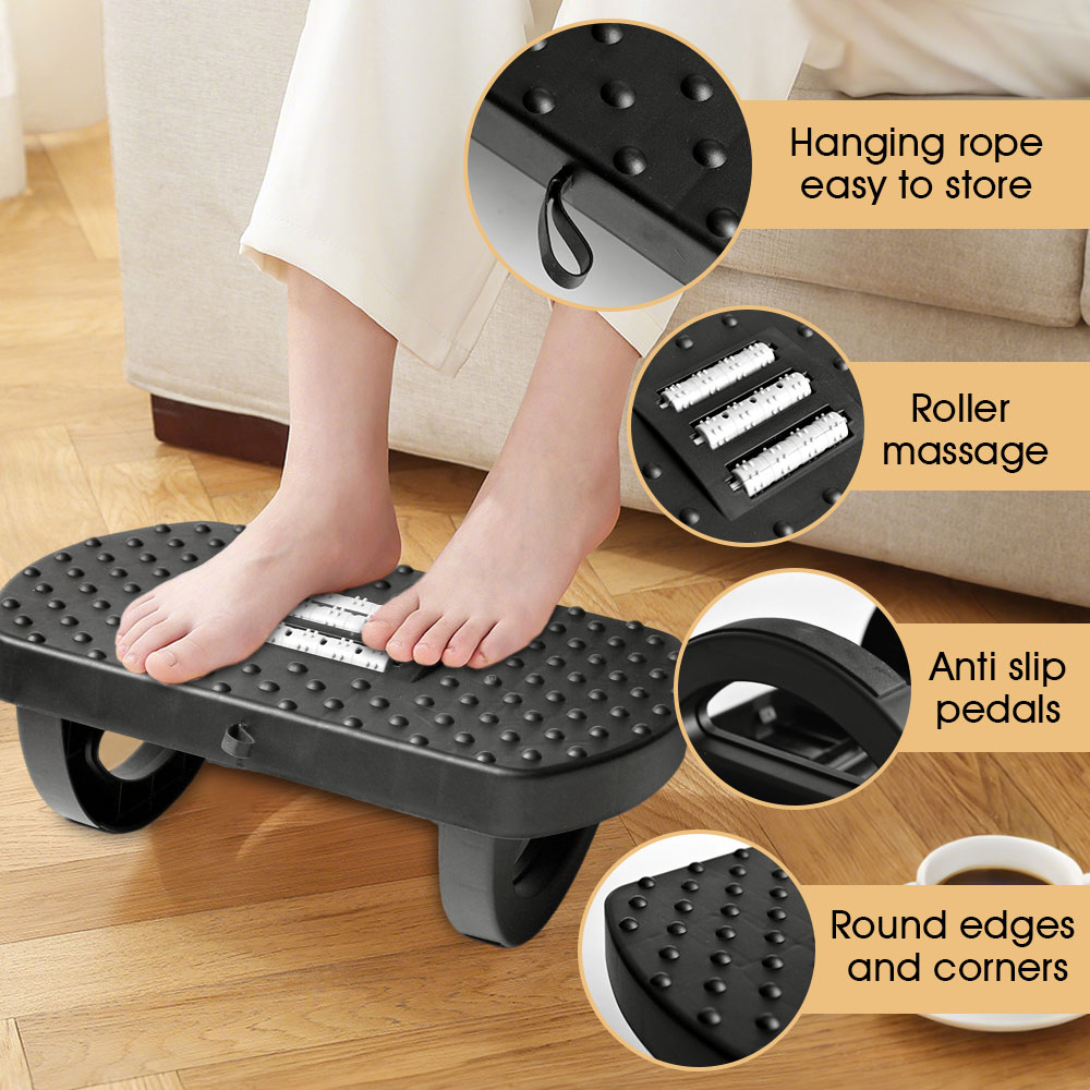 Footrest Under Desk - แบบพกพา Home Office สตูลวางเท้า Ergonomic ภายใต้โต๊ะที่วางเท้าสตูลเท้า