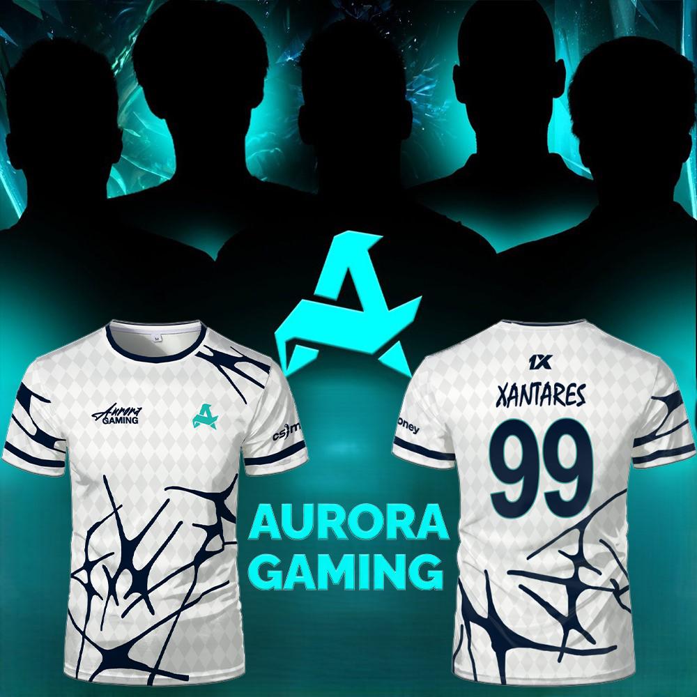 Esports Gaming Jersey - ทีมกีฬา Aurora Gaming Jersey เสื้อยืด XANTARES