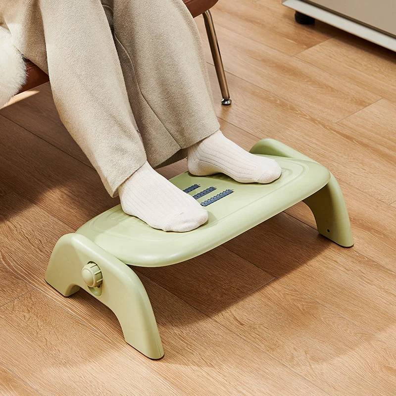 Footrest Under Desk - ที่วางเท้าแบบพกพาใต้โต๊ะทำงาน ที่พักเท้าตามหลักสรีรศาสตร์ พร้อมลูกกลิ้งนวด ที่วางเท้าสำหรับใช้ในบ้าน สำนักงาน ทำงาน