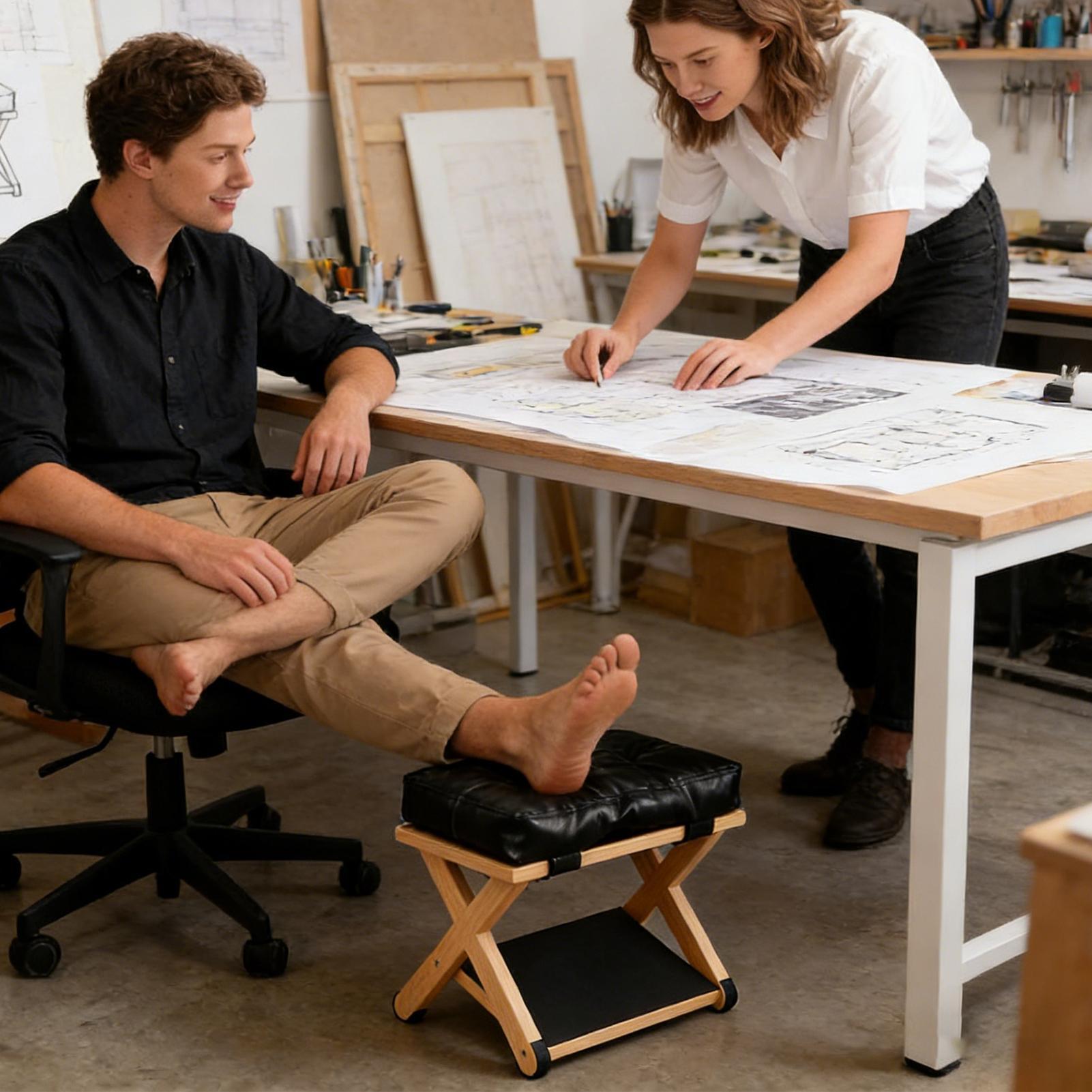 ที่วางเท้าใต้โต๊ะ ทำจากไม้ 2 ช - Footrest Under Desk บทวิจารณ์และราคา