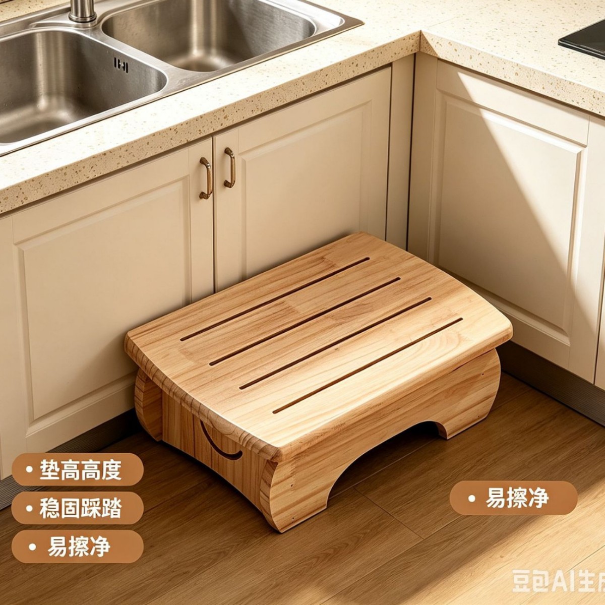 เก้าอี้ไม้พร้อมที่วางเท้าที่มั - Footrest Under Desk บทวิจารณ์และราคา