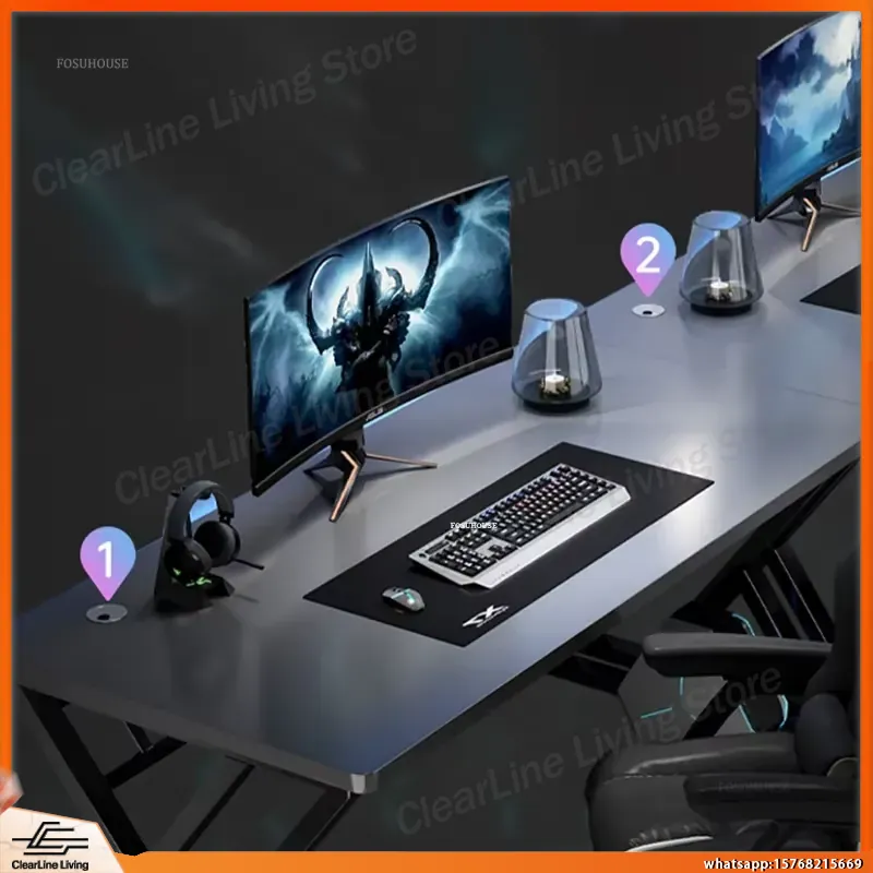 โต๊ะคอมพิวเตอร์คู่ โต๊ะเกมมิ่ง - Esports Gaming School บทวิจารณ์และราคา